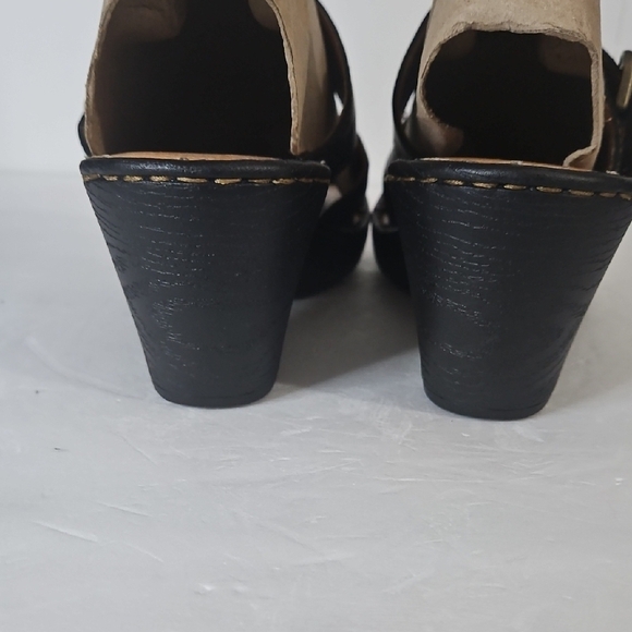 Born Black Leather Mules with Ergonomic Design - Picture 6 of 13